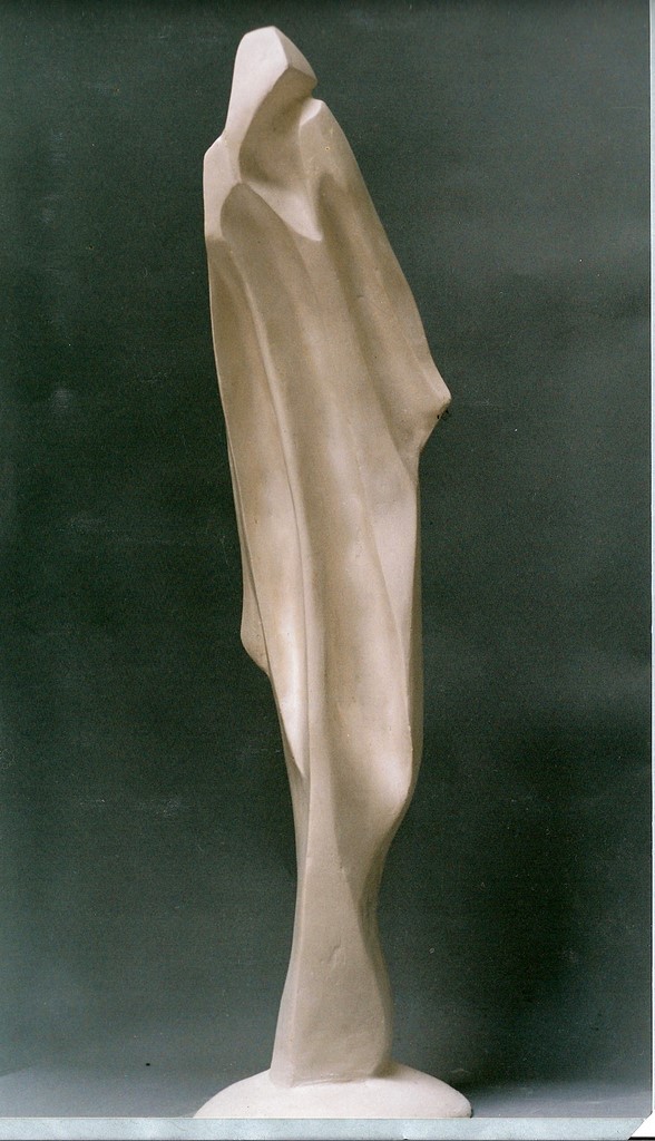 Sculpture plâtre "l'homme roseau"/Valia